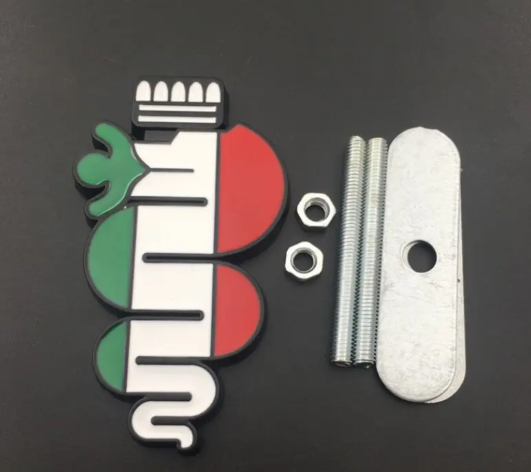 

Metal ALFA ROMEO Auto Car Stickers Front Grille Badge Emblem Car Styling For Alfa Romeo Mito Spider GT Giulietta 147 159 mito