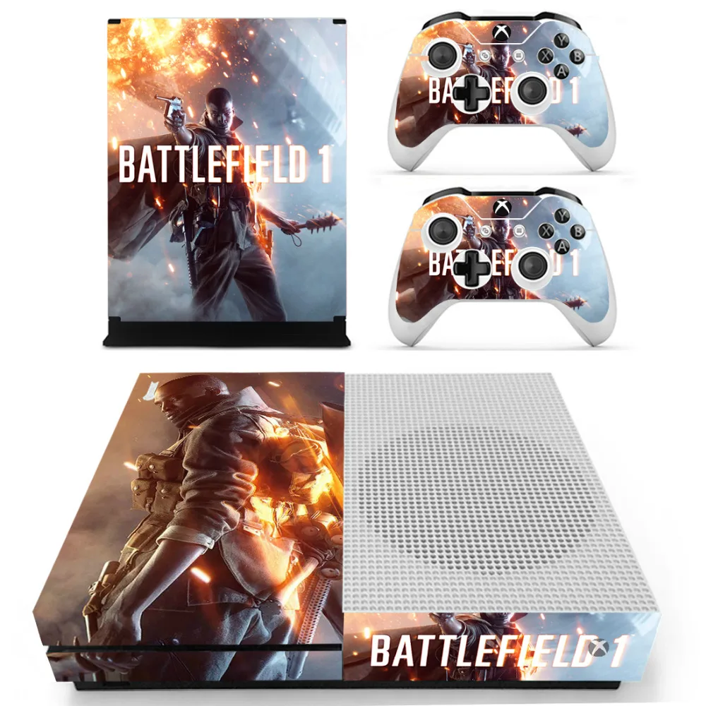 

Battlefield 1 Skin Sticker Decal For Xbox One S Console and Controllers for Xbox One Slim Skin Stickers Vinyl