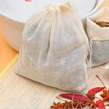

3pcs Drawstring Medicine Residue Bag Kitchen Sachet Bag Slag Separation Cooking Soup Bag Brew Cotton Spice Bags Kitchen Tools