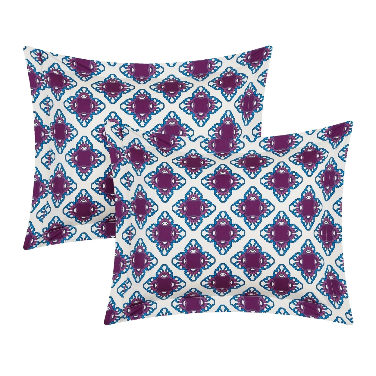 Chic Home 5 Piece Samadhi 100% Cotton 200 Thread Count XL Panel Framed Boho Printed REVERSIBLE Comforter Set w/ Shams & Decorative Pillows (3)