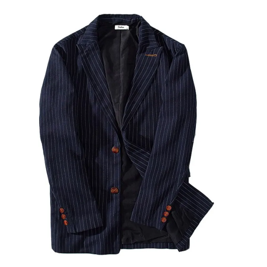 Новый Для мужчин пиджак Slim Fit Повседневное 2019 Демисезонный Мода ретро хлопок