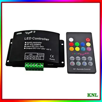 

18 key RF remote RGB music controller, led music controller RGB dream color, remote led rgb controler, DC12-24V, free shipping