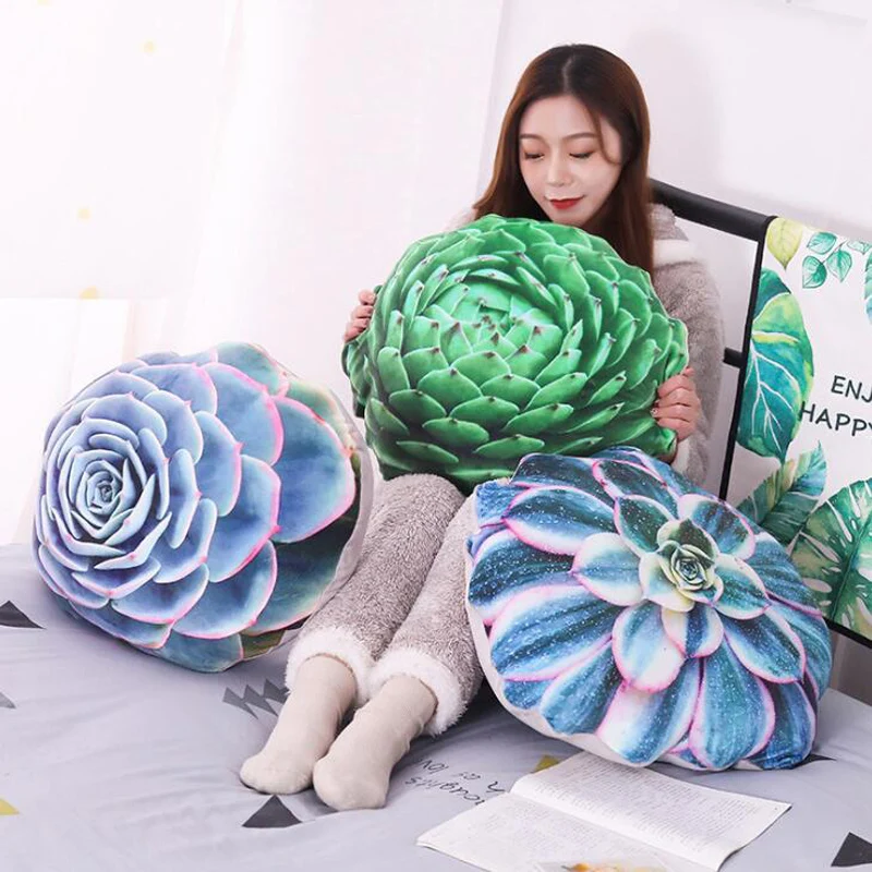 

Cartoon Simulation Succulent Pillow Plush Doll Children's Toys Sleeping Pillow Sofa Cushions Napping Pillow Home Decoration Gift