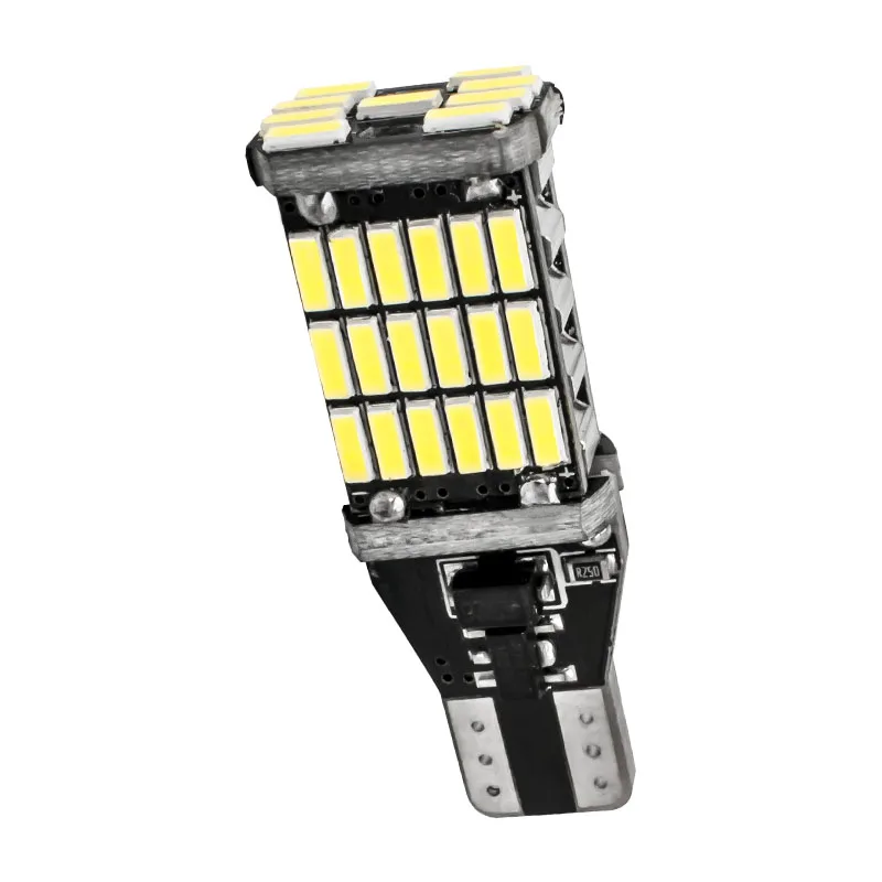 2 шт. T15 W16W Высокое качество 45 SMD 4014 светодиодный CANBUS без ошибок Автомобильная задняя лампа тормозной светильник Авто резервный обратный ксеноновый белый DC12V