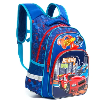 

New Fashion Orthopedic Kids School Bags For Boys Car Backpack Girls Waterproof Primary School Backpacks Children Grade 1-3
