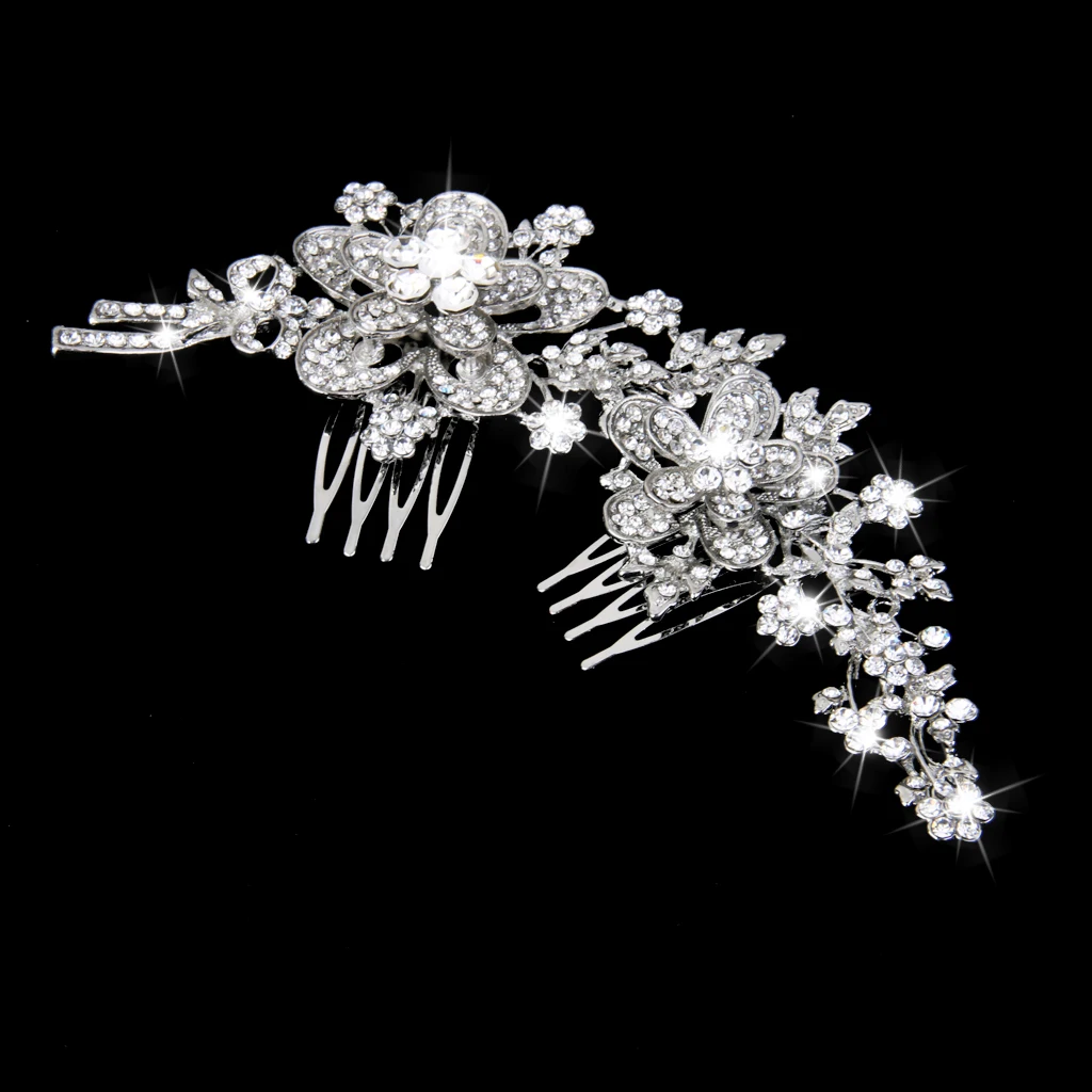 

BRIDAL HAIR COMBS WEDDING PARTY DIAMANTE CRYSTAL VINTAGE SLIDE CLIP TIARA