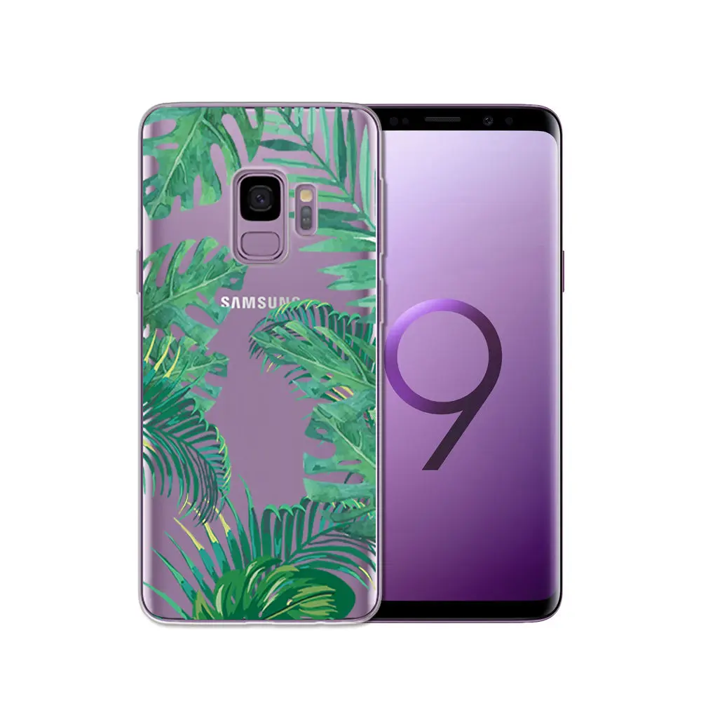 Painted Fundas FOR Samsung Galax s5 S6 S7 S8 S9 Soft TPU Phone Cover FOR Samsung S6 edge S8 Plus S9 Plus Clear Silicone cases (9)