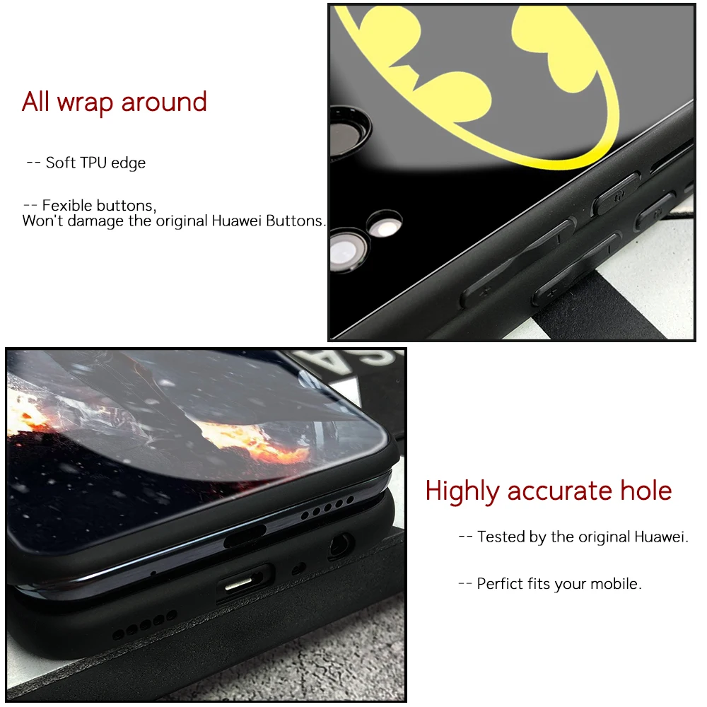FinderCase для Huawei Mate 10 Pro Case Batman стеклянный чехол 9 20 P10 P20 P30 Honor Play lite|Бамперы| |
