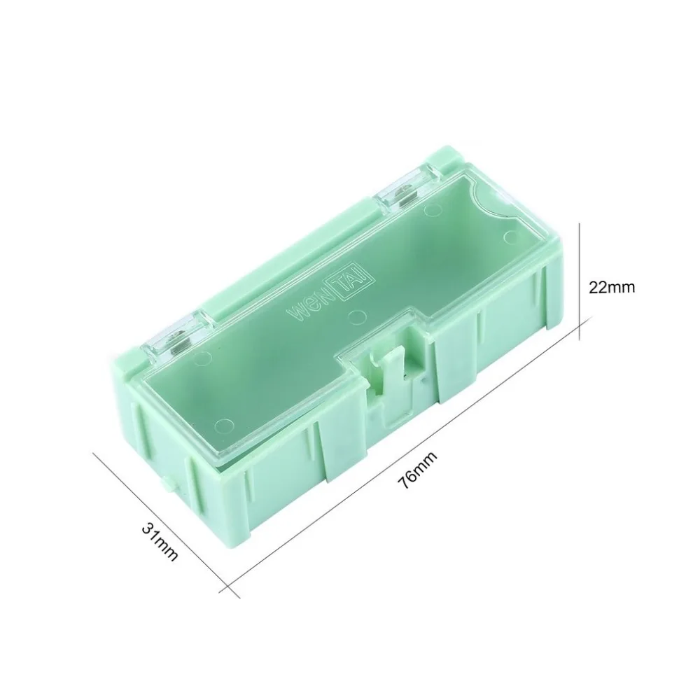 10 piezas de componentes electrónicos de objetos de tornillo de herramienta pequeña caja de almacenamiento caja de laboratorio SMT SMD aparece automáticamente el contenedor de parche 10 piezas de componentes electrónicos de objetos de tornillo de herramienta pequeña caja de almacenamiento caja de laboratorio SMT SMD aparece automáticamente el contenedor de parche