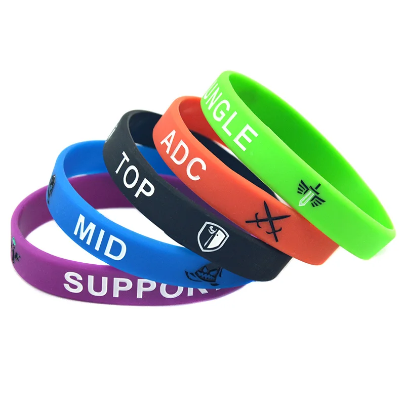 OBH 50 шт. силиконовый браслет для киберспорта с надписью MID TOP ADC поддержка