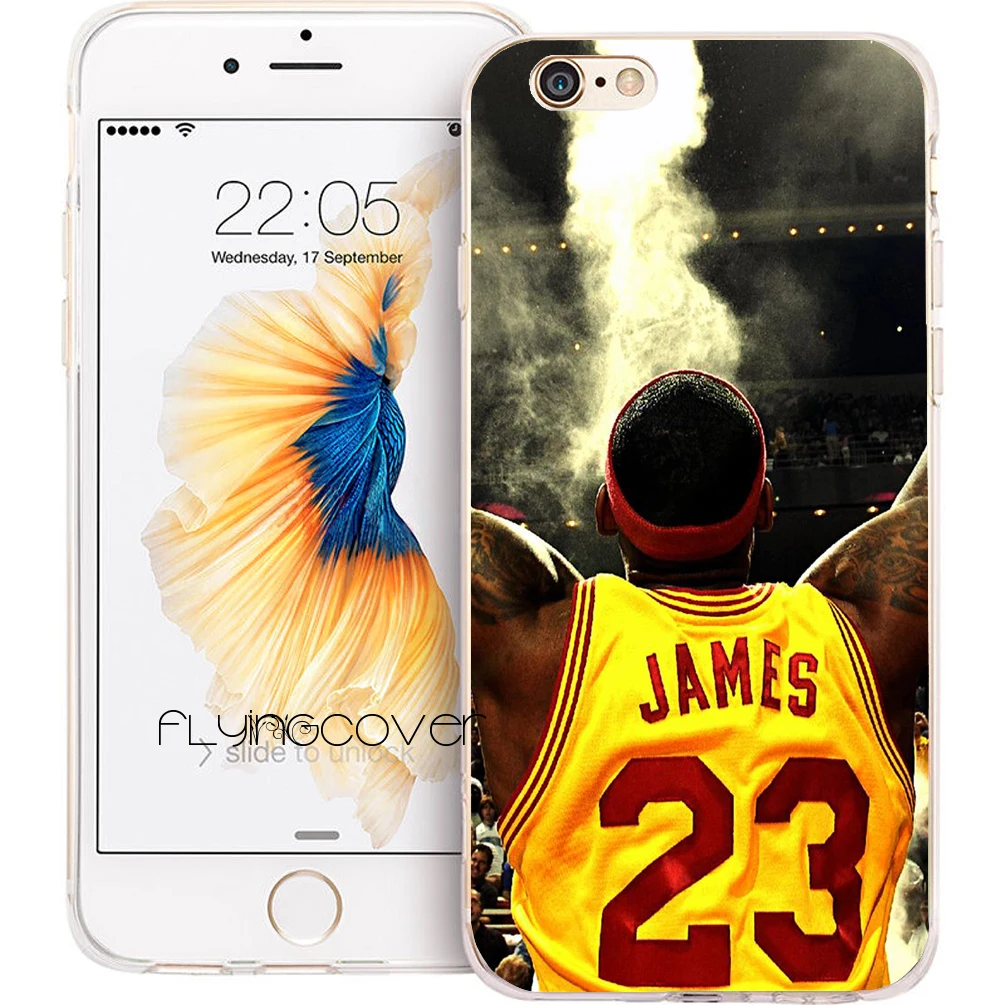 Coque LeBron James NBA прозрачные мягкие силиконовые чехлы для телефонов iPhone XS Max XR X 7 8 6 S Plus