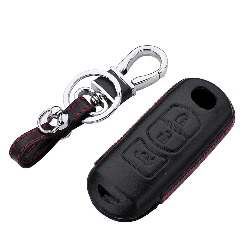 

Car Accessories Leather Auto Key Remote Case Cover Bag Holder Key Shell for Mazda 3 6 Axela Atenza CX-4 CX-5 Keychain Anti-drop