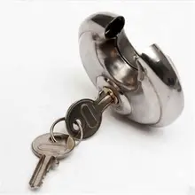 1PC 70mm Round Lock Cute Duty Stainless Steel Armor Brass Cylinder Disc Padlock