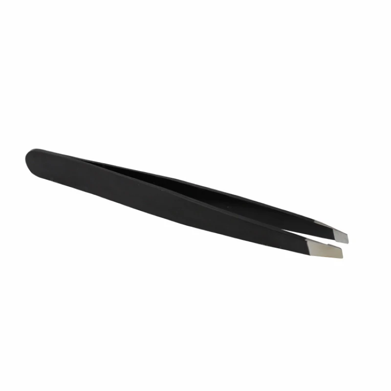 Mayitr 1pc Stainless Steel Eyebrow Tweezer Slant Tip Facial Hair Remover Eyebrow Tweezer Makeup Beauty Tool 2 Colors