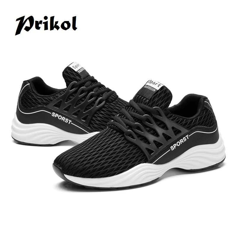 Prikol Роскошные брендовые летние Tenis Masculino Мужские дышащие спортивные туфли