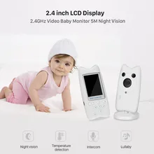 Беспроводной Детский Монитор младенческой 2,4 ГГц цифровой видео детский монитор температуры дисплей Ночного Видения музыка няня монитор фотографировать