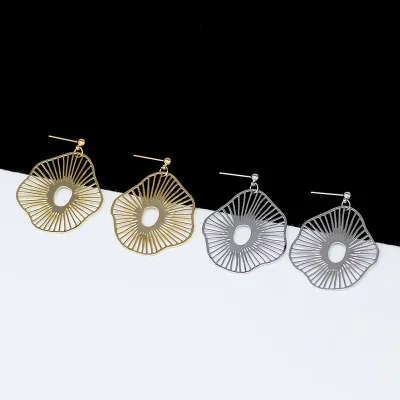 

Fashionable Personality Mesh Circle Hollow Earrings Temperament Metal Earrings Er-14