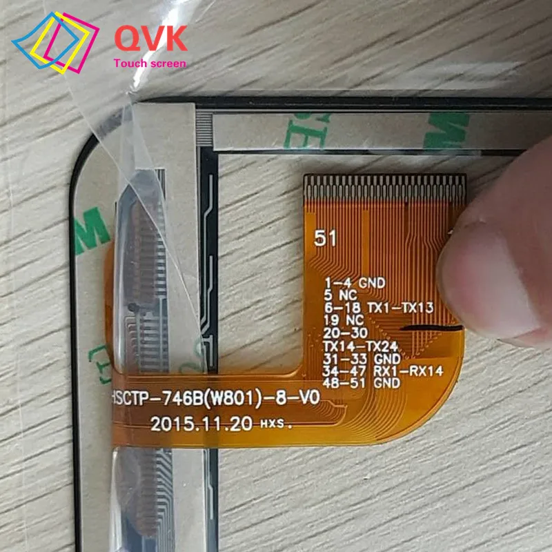 

Емкостный сенсорный экран, черный, 8 дюймов, P/N HSCTP-746B(W801)-8-V0 2015.11.20, запасные части, бесплатная доставка