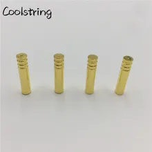 Coolstring 4 шт./1 Набор 4,0*25 мм плоский рот металлические Aglets покрытие DIY круглые пулевые наконечники для толстовок толстовки шнурки головы