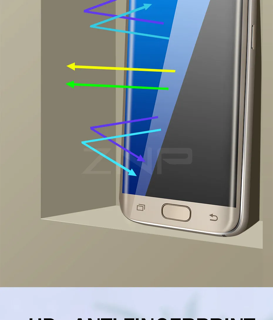 ZNP 3D закругленные края полное покрытие протектор экрана для samsung Galaxy S6 S7 Edge закаленное стекло на samsung S7 S6 стеклянная пленка