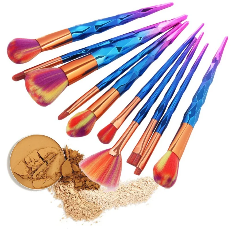 

Diamond Shape Makeup Brush Set Foundation Powder Blusher Eyeshadow Eyeliner Eyebrow Lip Brush Cosmetic Tool Kits
