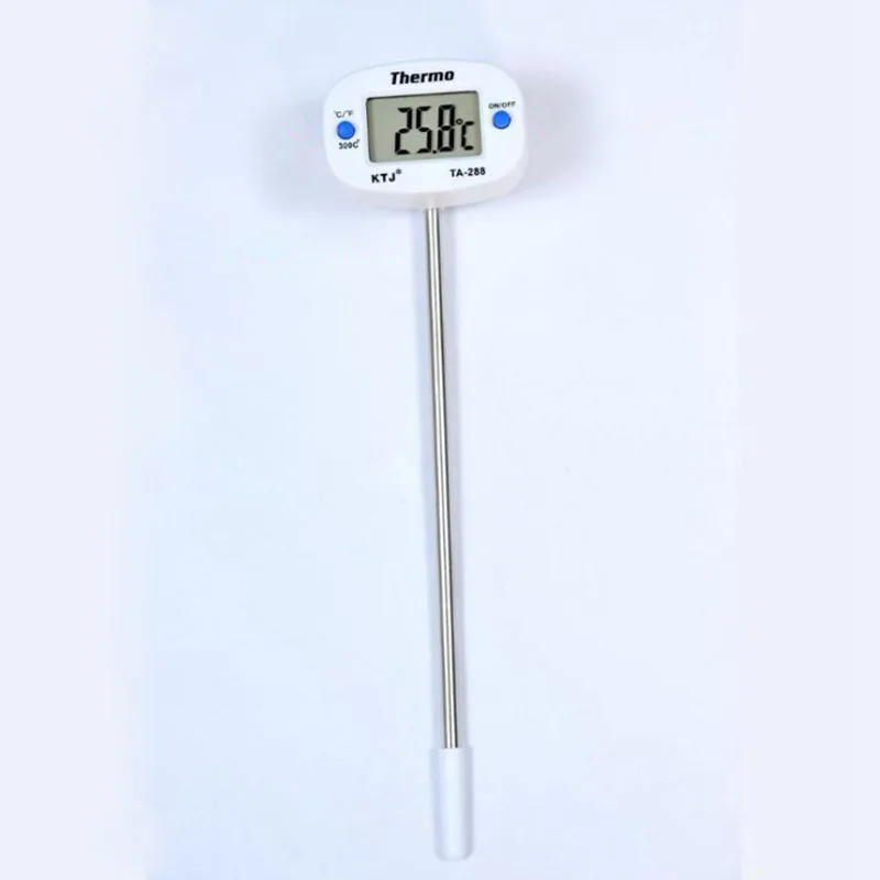 

For BBQ Kitchen C/F Switch LCD Display Digital Probe Cooking Thermometer Food Temperature Sensor Silver