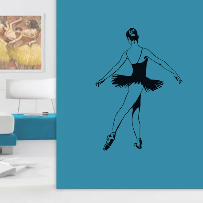 Modern Design Ballet Dance Wall Sticker Ballerina Wall Decal Art Murals Home Decor Living Room