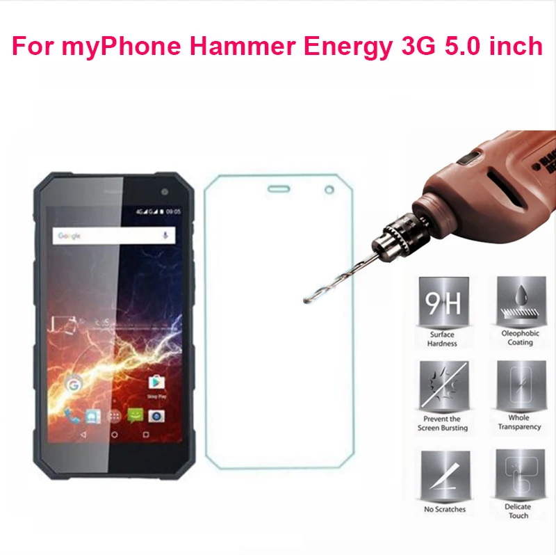 2Pcs For myPhone Hammer Energy Glass Tempered Glass For myPhone Hammer Energy 3G 5.0 inch Phone