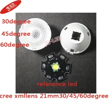 10 шт. 30 45 60 градусов 21 мм рефлекторный коллиматор светодиодный объектив для Cree T6 U2 XML Cree XM-L светодиодный свет