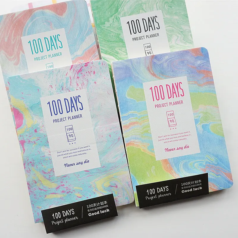 

Color World" 100 Days Project Planner Study Agenda Notebook Daily Scheduler Journal Stationery Gift