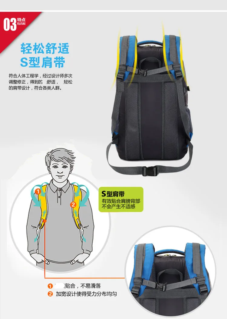 Большая вместительность 50л, походная сумка для охоты и путешествий, водонепроницаемый рюкзак для мужчин и женщин, походные рюкзаки, спортивная сумка