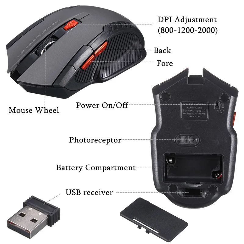 2.4GHz Wireless Optical Mouse Gamer New Game Wireless Mice with USB Receiver Mause for PC Gaming Laptops 2.4GHz Wireless Optical Mouse Gamer New Game Wireless Mice with USB Receiver Mause for PC Gaming Laptops