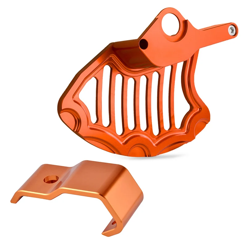 H2CNC Front Brake Disc Guard Right Fork Protector For KTM 125 250 350 450 520 525 530 EXC SX SXF/S XC XC-F EXC-F XCF-W 2003-2014