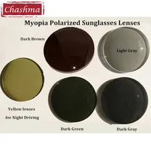 Чашма 1.56 индекс Близорукость Солнцезащитные очки линзы с антибликовым покрытием поляризованных линз для вождения и рыбалка