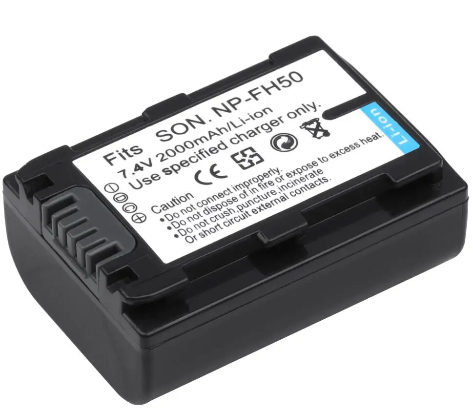 NP-FH50 Батарея+ Зарядное устройство для sony NP-FH40 DSC-HX1 HX100V DSLR A230 A330 DCR-DVD205 DCR-DVD305 DCR-DVD308 DCR-DVD403 - Цвет: 1 battery