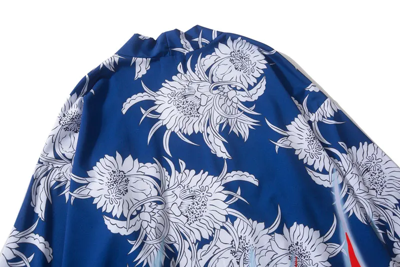 Japanese Men Kimono Thin Shirts 5