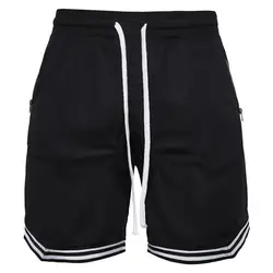Шорты мужские модные эластичные веревки стрейч сетка карман повседневные Простые Спортивные шорты pantalones cortos hombre короткие masculino