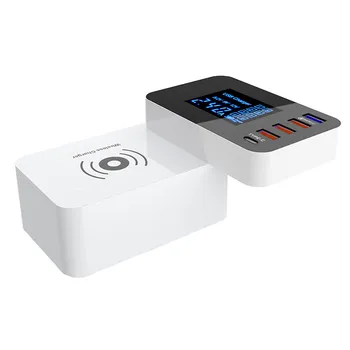 

VOBERRY Wireless Charger 4-Port USB Charger Power Board With Wireless Charging US/EU/UK Plug Wireless Charger
