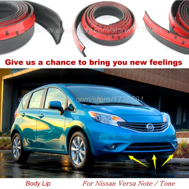 Дефлектор для бампера автомобиля Nissan Versa Note/Tone/юбка спойлер/боковые юбки/комплект