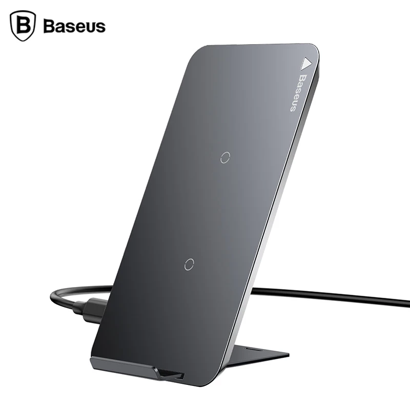 Baseus QI Беспроводное зарядное устройство Быстрая зарядка для iPhone X samsung Galaxy S9 держатель телефона зарядное устройство для телефона carregador sem fio