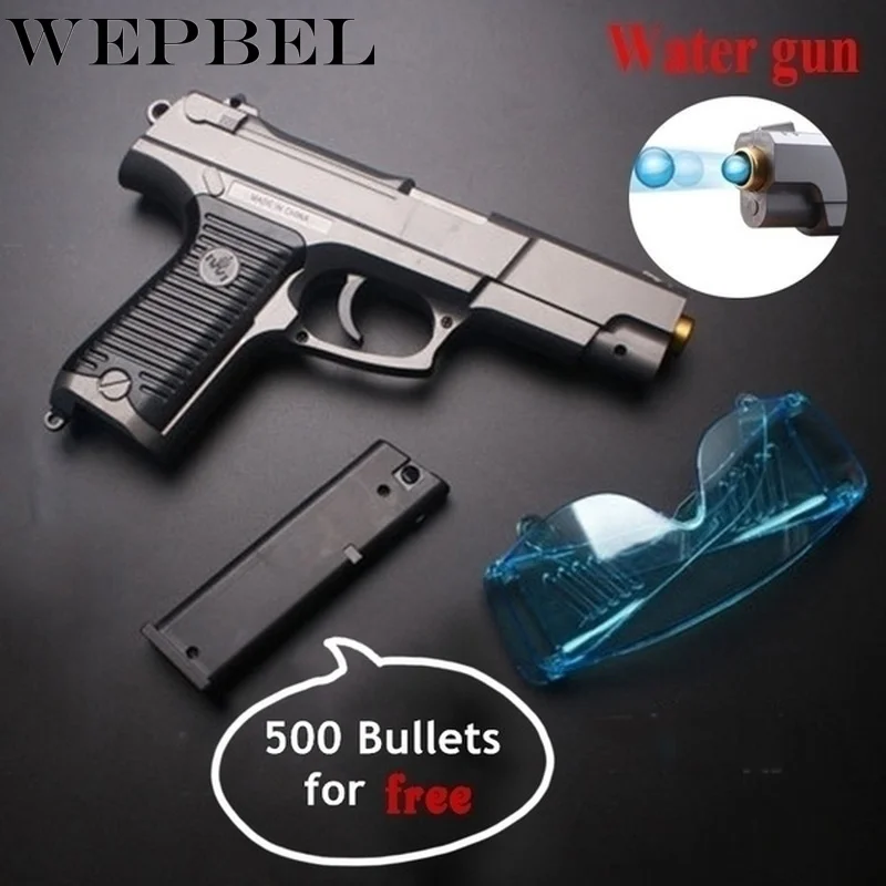 

WEPBEL P85MK11 Realistic Glock Water Gun Child Battle Toy Gun BB Gun Simulation Musket Gun Crystal Bullets Childrens Kids Gift