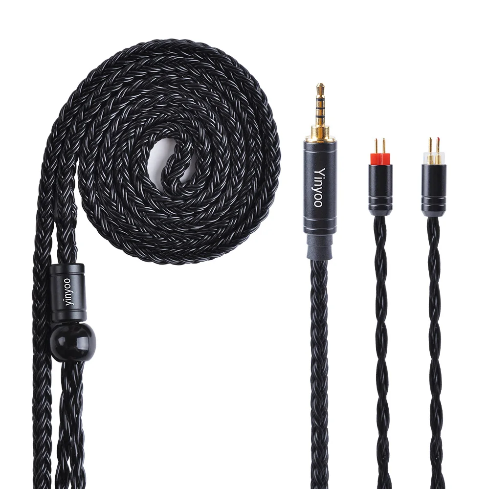 Yinyoo 16 Core посеребренный кабель 2,5/3,5/4,4 мм балансный кабель с MMCX/2pin/QDC для KZZS10 PRO AS10 C12 BLON BL-03 V90BA5