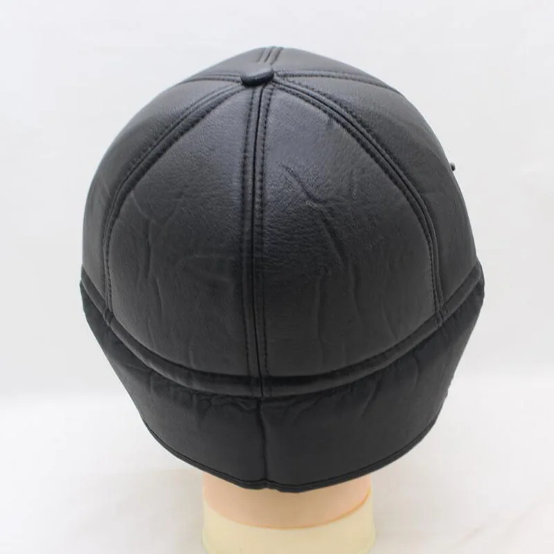 BING YUAN HAO XUAN, зимняя мужская бейсбольная кепка, теплая, плюс толстый бархат, шапка с ушками, черная бейсболка, кепка для папы, Casquette