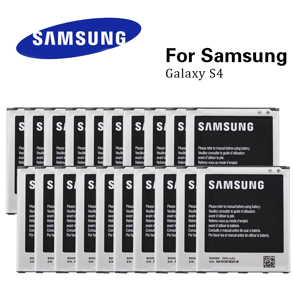 20 шт. Оригинальные аккумуляторы B600BE для Samsung Galaxy S4 i9500 i9505 i337 i545 i9295 e330s B600BU B600BC 2600