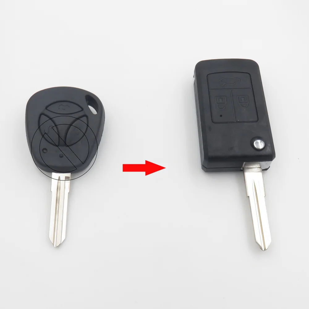 Складной Корпус ключа для LADA Priora Niva Vaz Granta Samara 2108 XRay Sedan Sport Vesta 3 кнопки Замена модифицированный флип-ключ
