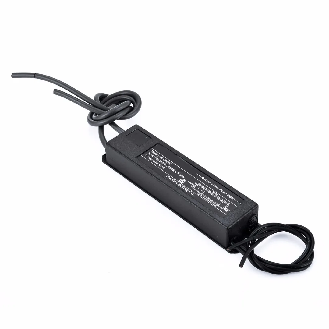Neon Light Sign Electronic Neon Transformer Power Supply with Wire Cable HB-C02TE 3KV 30mA 5-25W High Quality