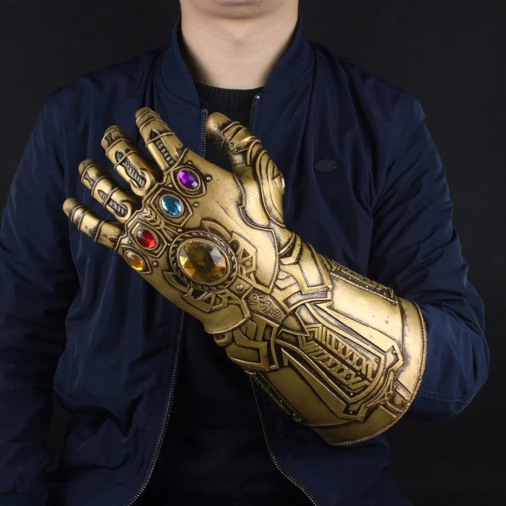 

Free Shipping Thanos Infinity Gauntlet Avengers Infinity War Gloves Movie Anime Action Figure PVC toys Collection For Kids #DS