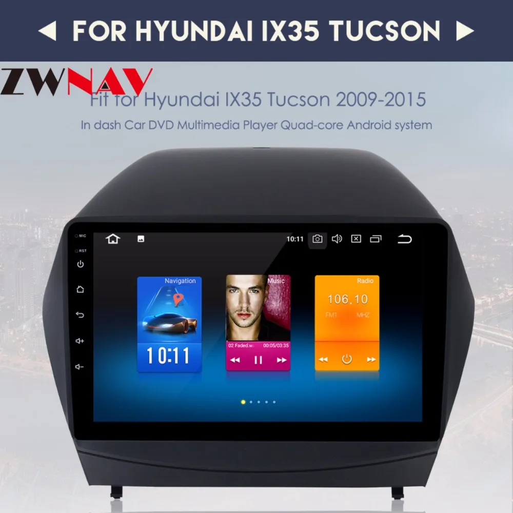 Top 10.2 inch RAM 4GB+32GB Octa Core Android 8.0 CAR DVD GPS Player For Hyundai IX35 2009 2010 2011-2015 Stereo Radio Satnav Unit 1