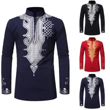 Прямая MoneRffi мужская приталенная рубашка с длинным рукавом с графическим принтом Повседневная пляжная Свадебная