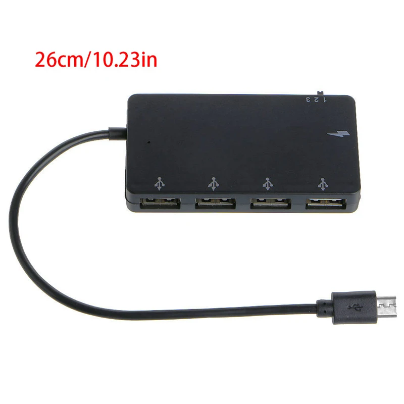 1 компл.. Micro USB OTG 4 порты и разъёмы концентратор мощность зарядки Кабель-адаптер для смартфонов планшеты Высокое скорость